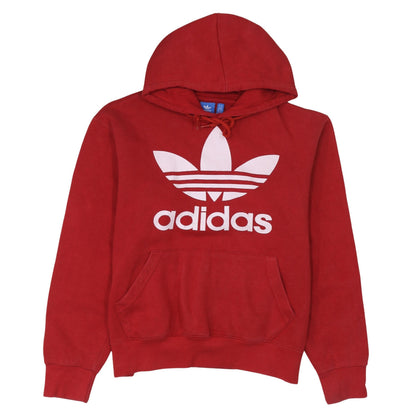 Womens UK Size S adidas Red Pullover Hoodie