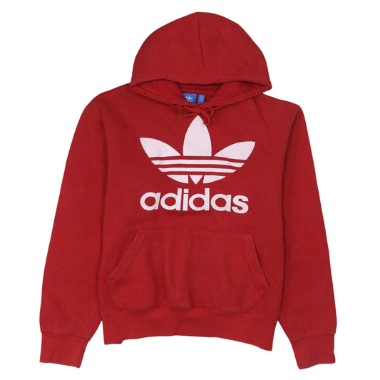 Womens UK Size S adidas Red Pullover Hoodie