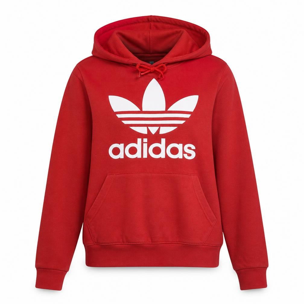 Womens UK Size S adidas Red Pullover Hoodie