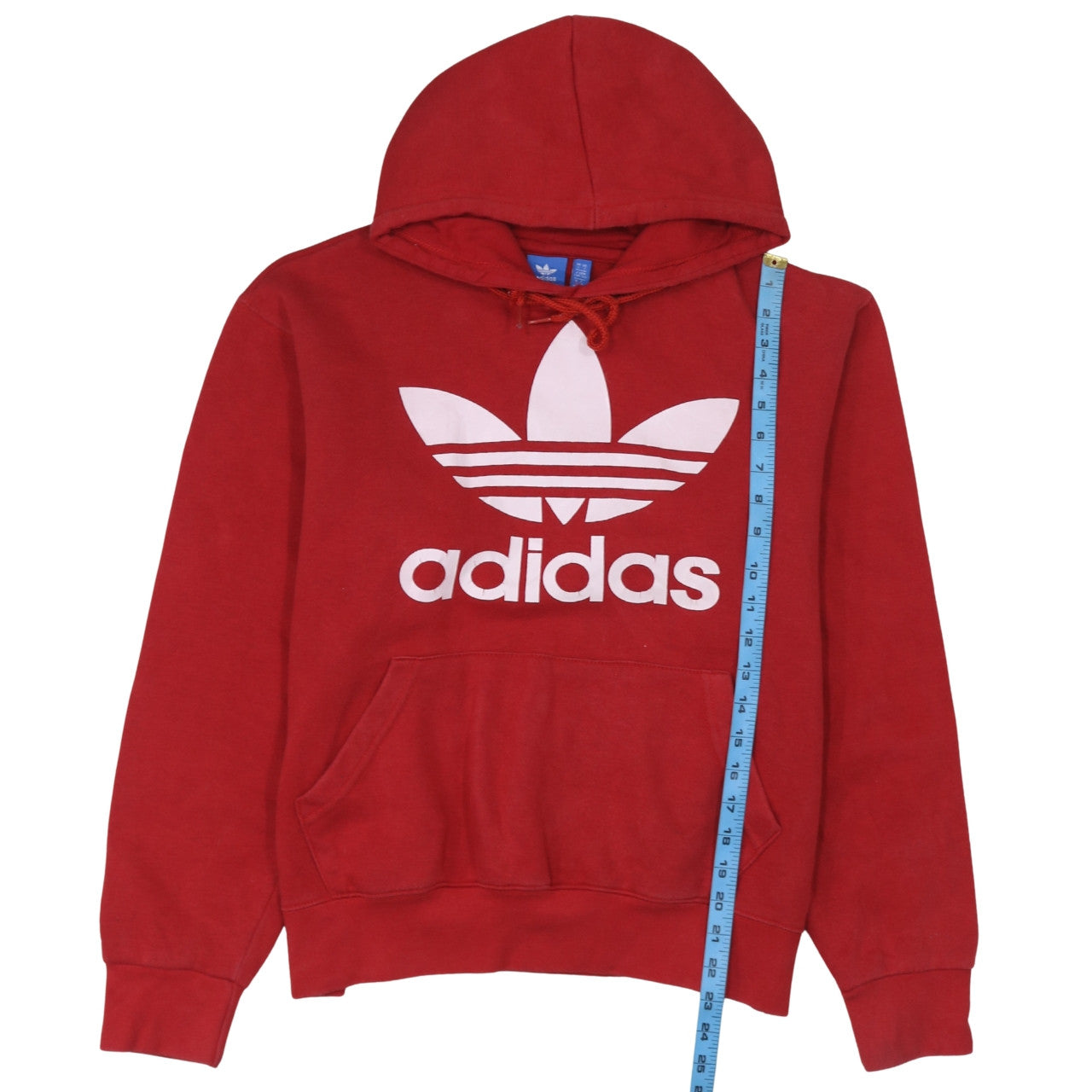 Womens UK Size S adidas Red Pullover Hoodie