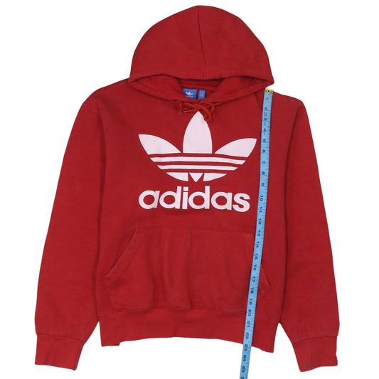 Womens UK Size S adidas Red Pullover Hoodie