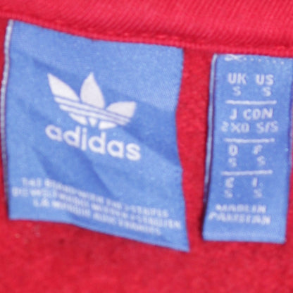 Womens UK Size S adidas Red Pullover Hoodie