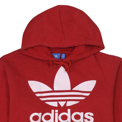 Womens UK Size S adidas Red Pullover Hoodie