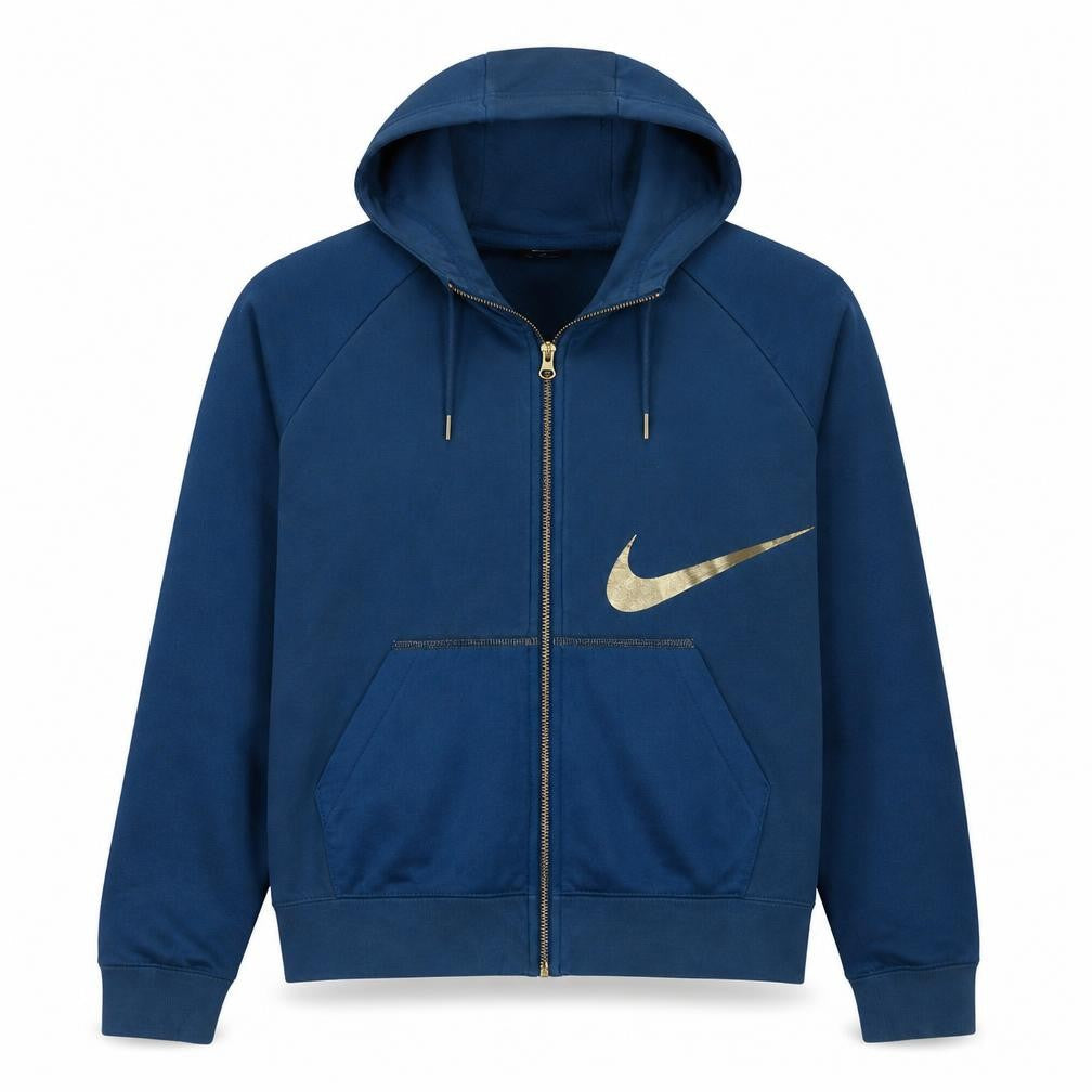 Womens UK Size S Nike Blue Full Zip Hoodie