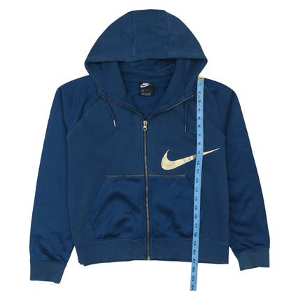 Womens UK Size S Nike Blue Full Zip Hoodie