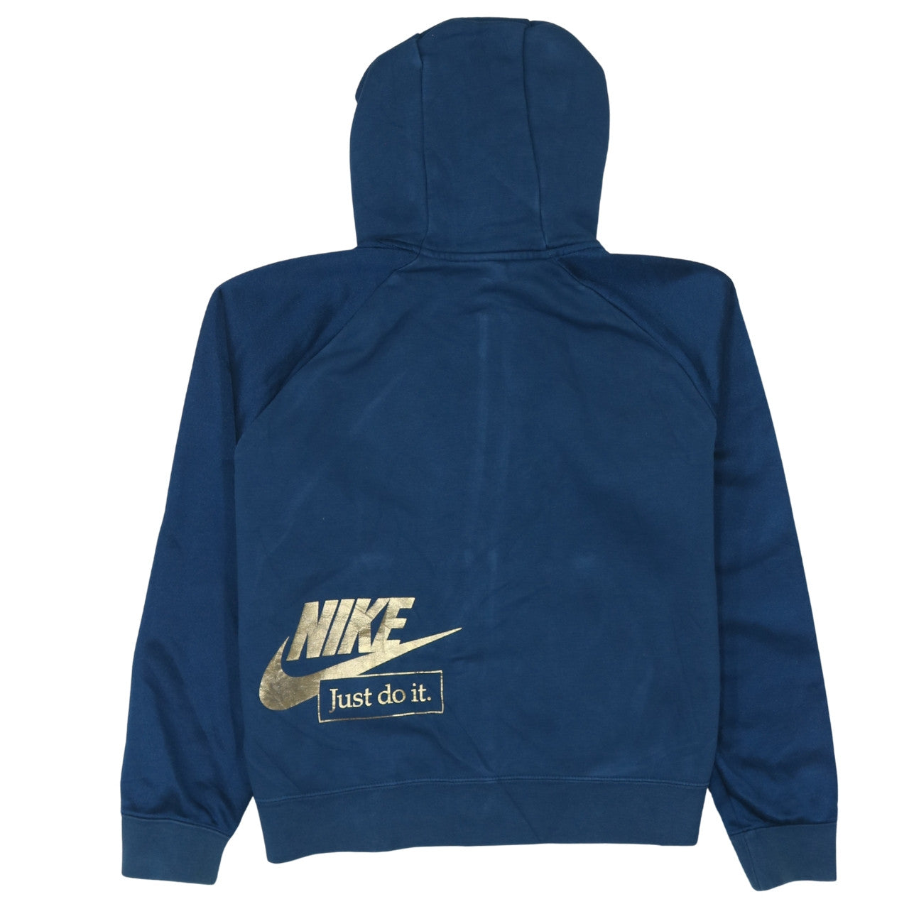 Womens UK Size S Nike Blue Full Zip Hoodie
