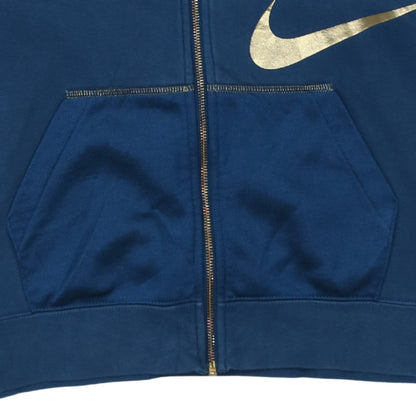 Womens UK Size S Nike Blue Full Zip Hoodie
