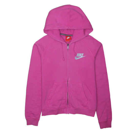 Womens UK Size S Nike Pink Full Zip Hoodie