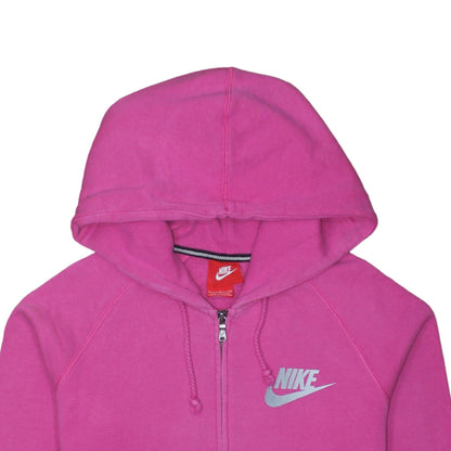 Womens UK Size S Nike Pink Full Zip Hoodie