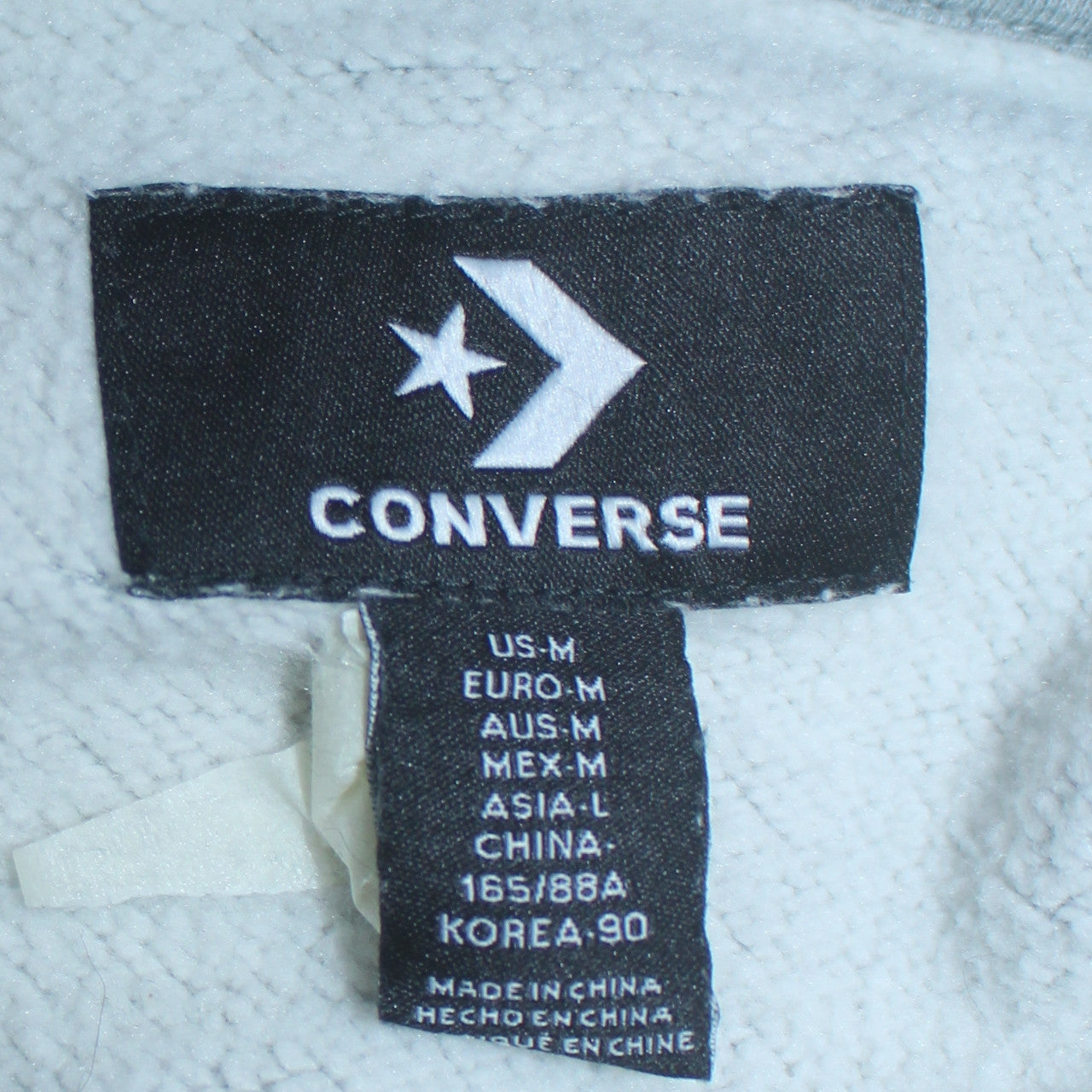 Womens UK Size M Converse Grey Pullover Hoodie