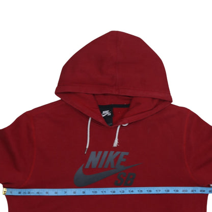 Mens UK Size M Nike Red Pullover Hoodie