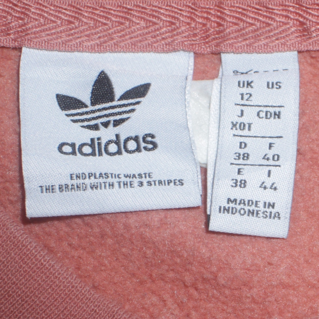 Womens UK Size 12 adidas Brown Pullover Sweatshirt