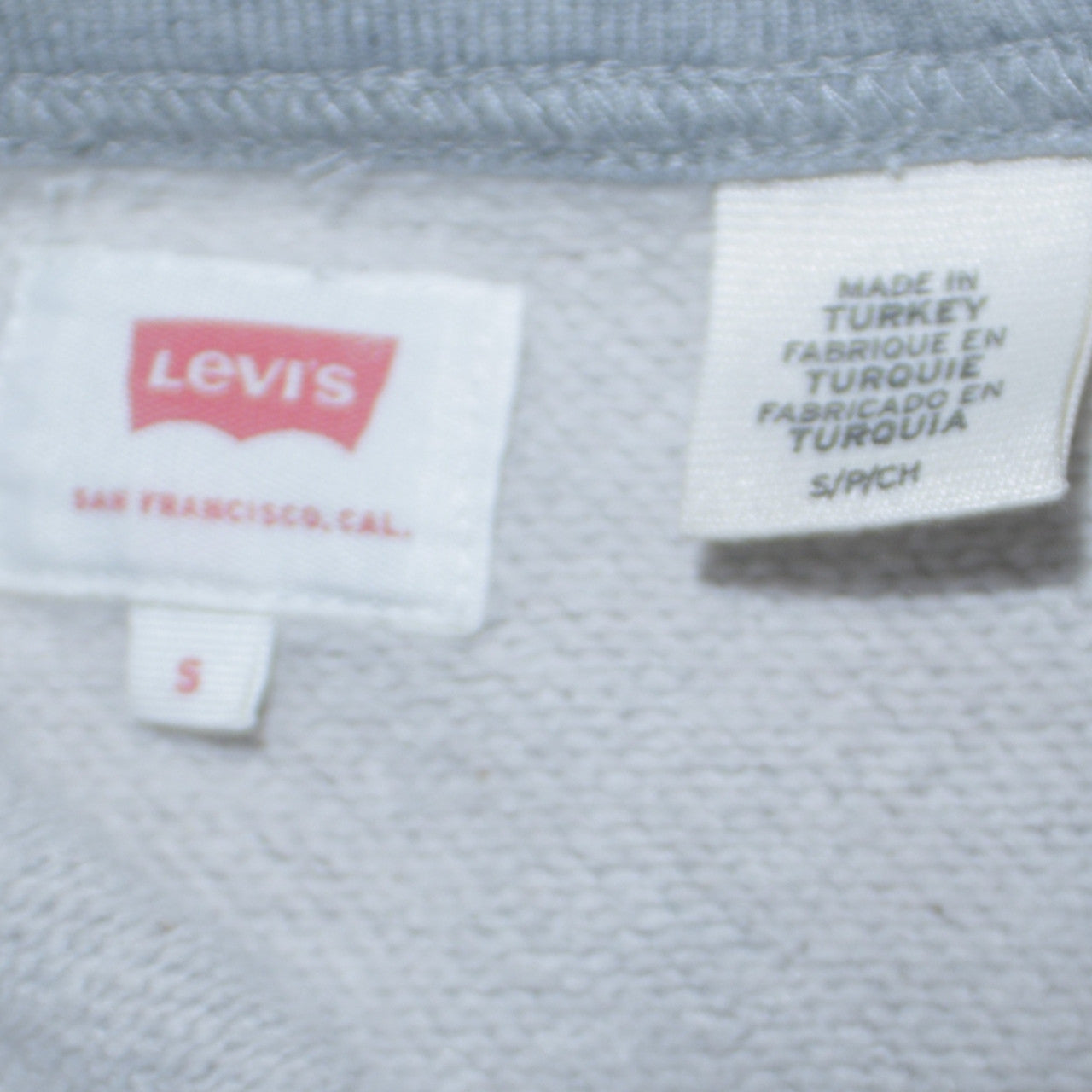 Mens UK Size S Levi's Grey Pullover Sweatshirt