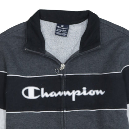 Champion Boys Grey Full Zip Sweatshirt 15-16 Years Logo Colourblock