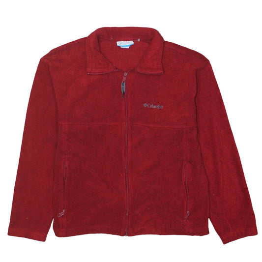 Columbia Men's Red Fleece Full Zip Jacket XL Outdoor Casual