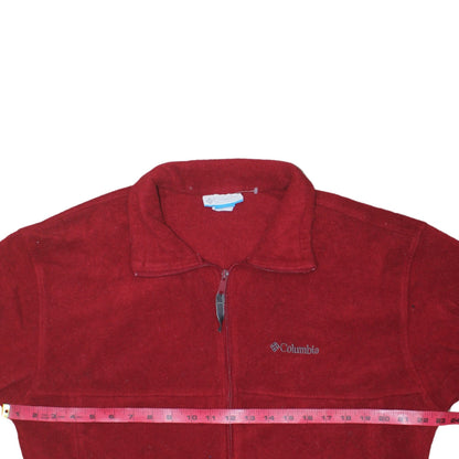 Columbia Men's Red Fleece Full Zip Jacket XL Outdoor Casual