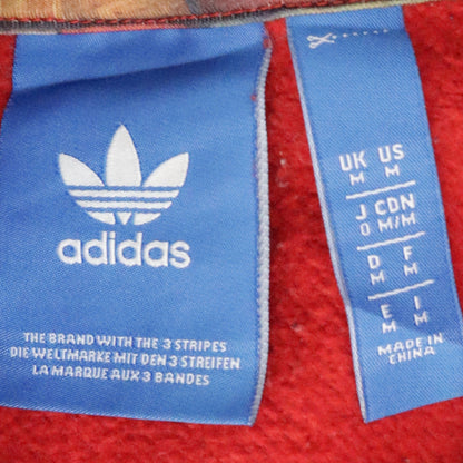 Mens UK Size L adidas Red Pullover Hoodie