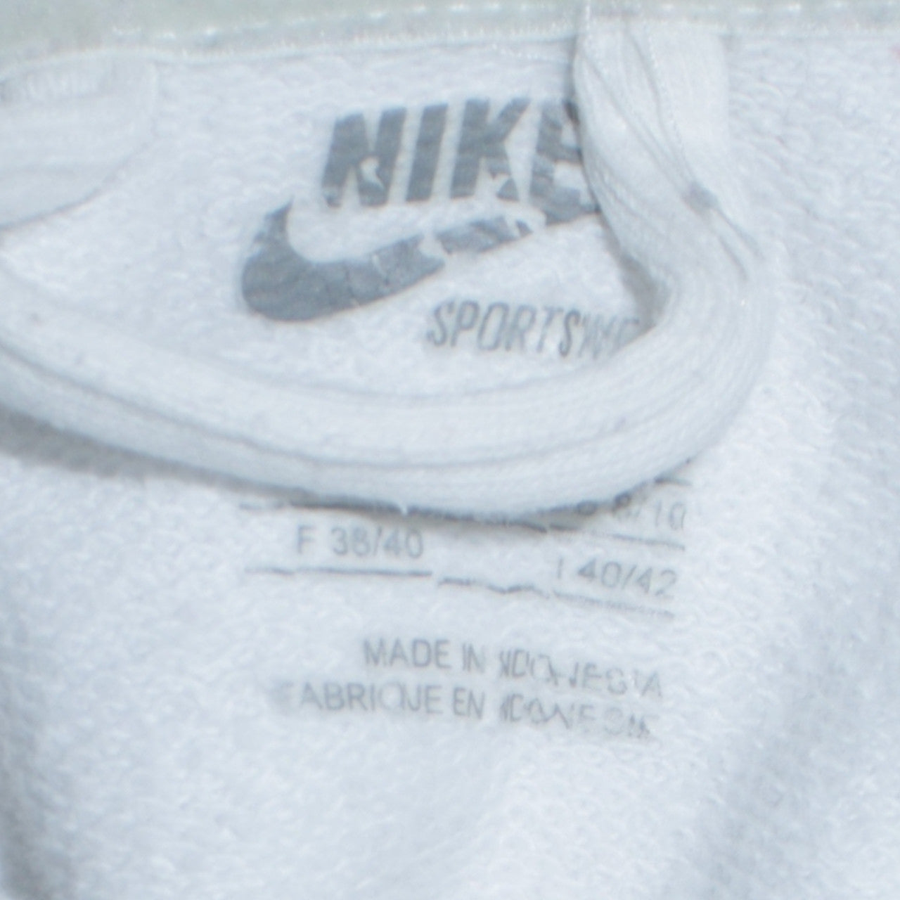 Womens UK Size 10 Nike White Full Zip Hoodie