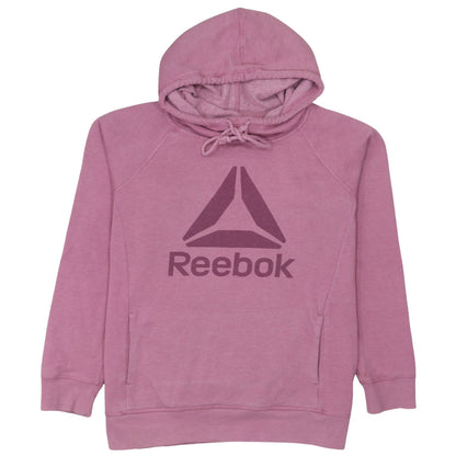Womens UK Size L Reebok Pink Pullover Hoodie