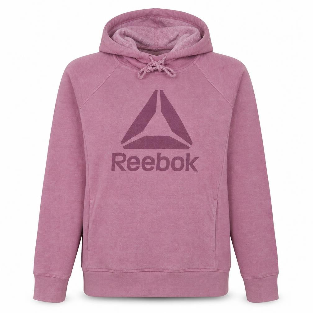 Womens UK Size L Reebok Pink Pullover Hoodie