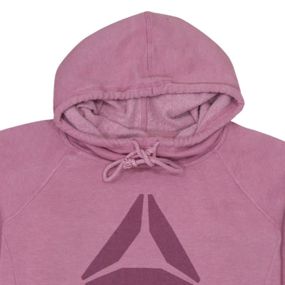 Womens UK Size L Reebok Pink Pullover Hoodie