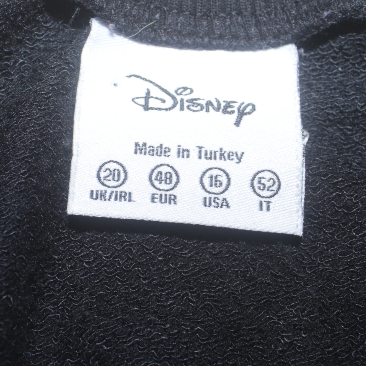 Womens UK Size 20 Disney Black Pullover Sweatshirt