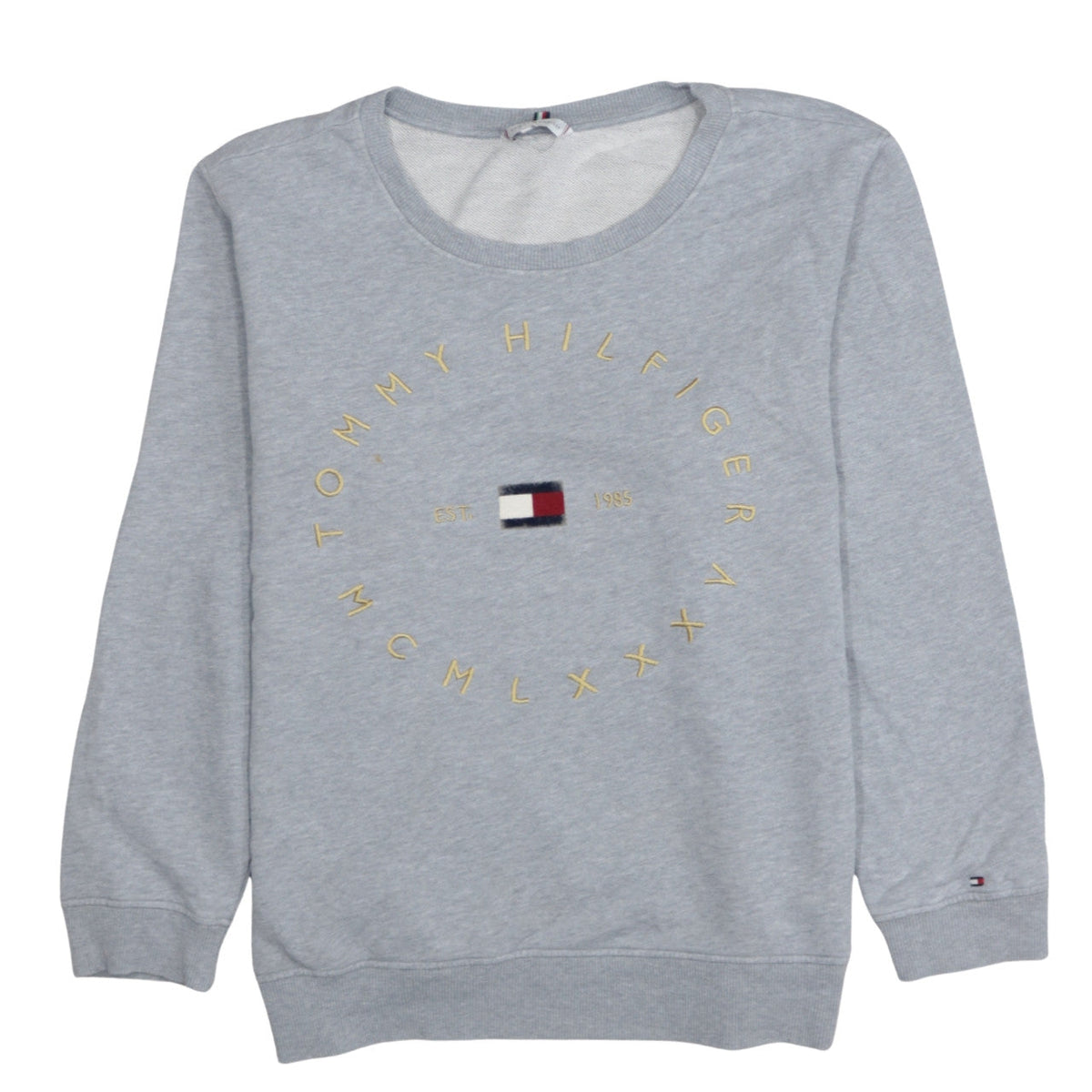 Mens UK Size 2XL Tommy Hilfiger Grey Pullover Sweatshirt