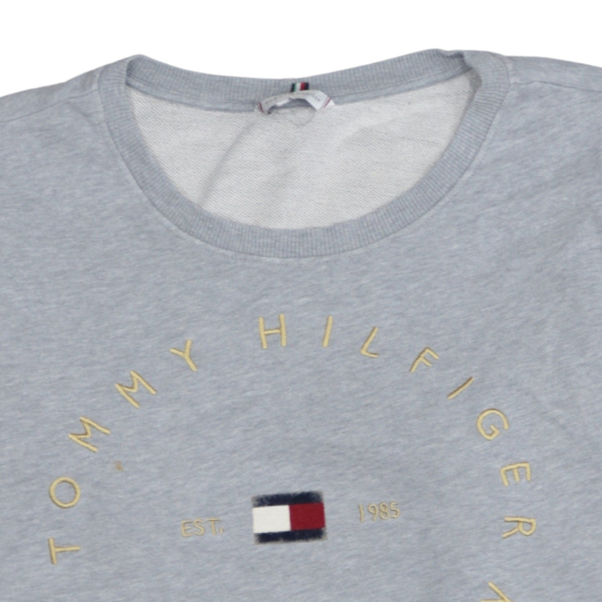 Mens UK Size 2XL Tommy Hilfiger Grey Pullover Sweatshirt