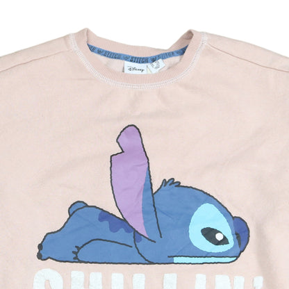 Womens UK Size 12 Disney Pink Pullover Sweatshirt