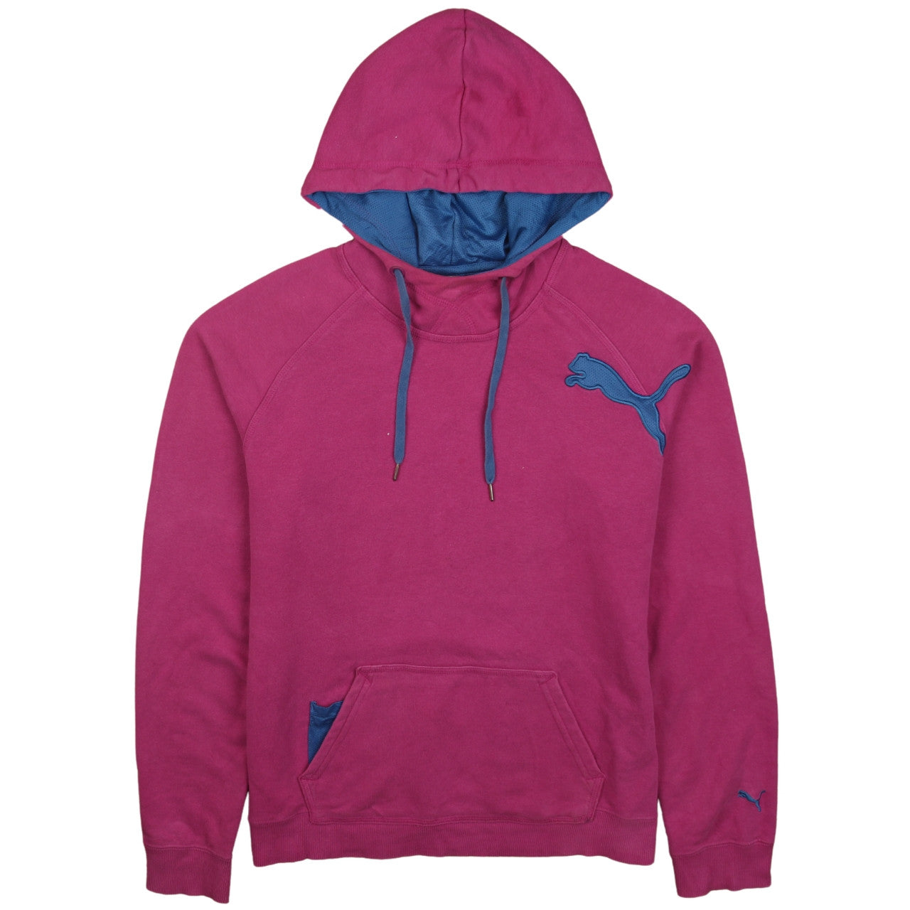 Womens UK Size 14 PUMA Pink Pullover Hoodie
