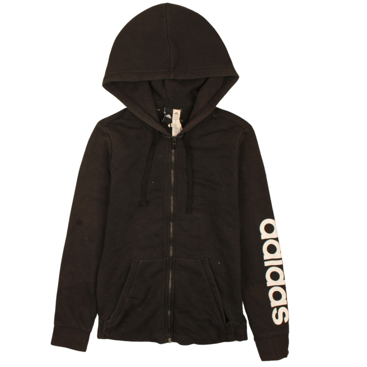 Womens UK Size M adidas Black Full Zip Hoodie