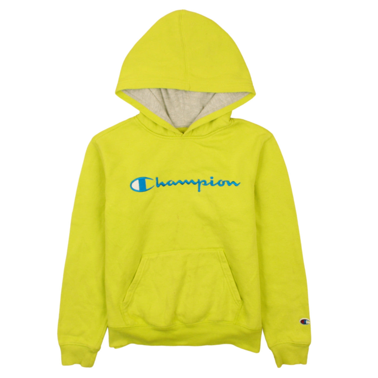Womens UK Size L Champion Yellow Pullover Hoodie
