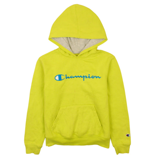 Womens UK Size L Champion Yellow Pullover Hoodie