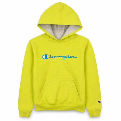 Womens UK Size L Champion Yellow Pullover Hoodie