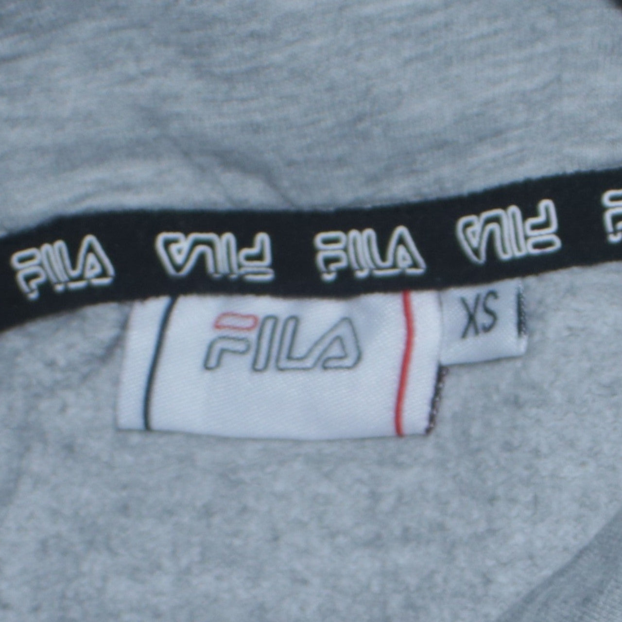 Womens UK Size XS FILA Grey Pullover Hoodie