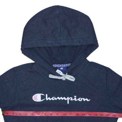 Womens UK Size M Champion Blue Pullover Hoodie