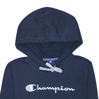 Womens UK Size M Champion Blue Pullover Hoodie