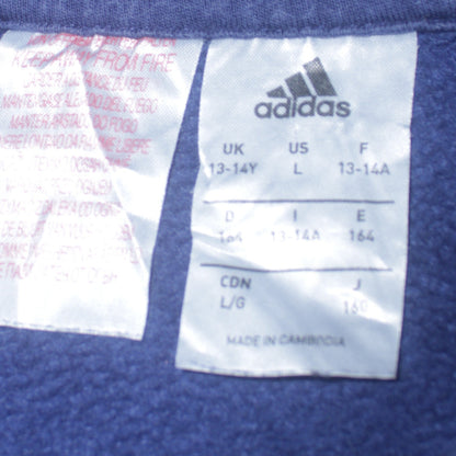 Boys UK Size 13-14 Years adidas Blue Pullover Hoodie