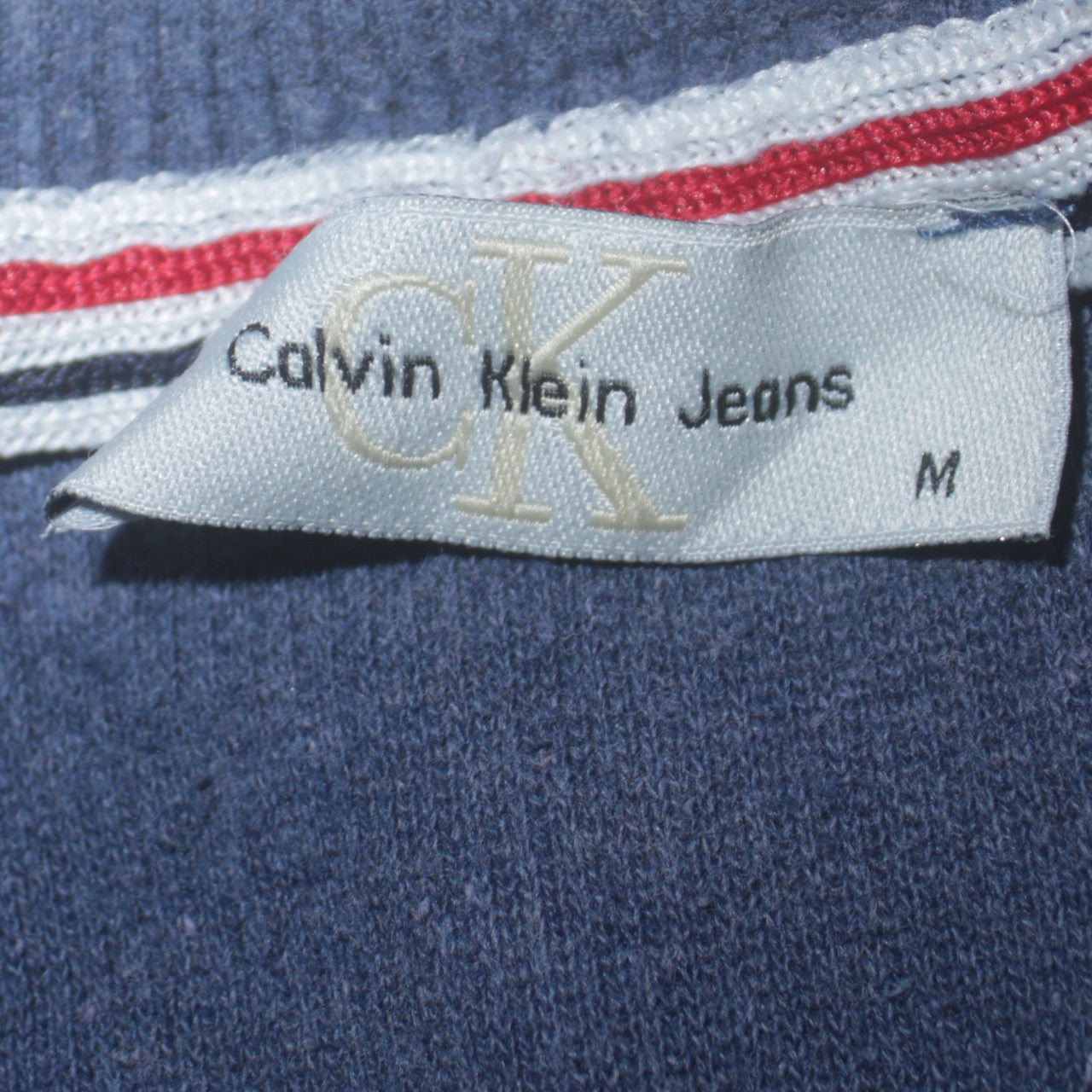 Mens UK Size M Calvin Klein Jeans Blue Pullover Sweatshirt