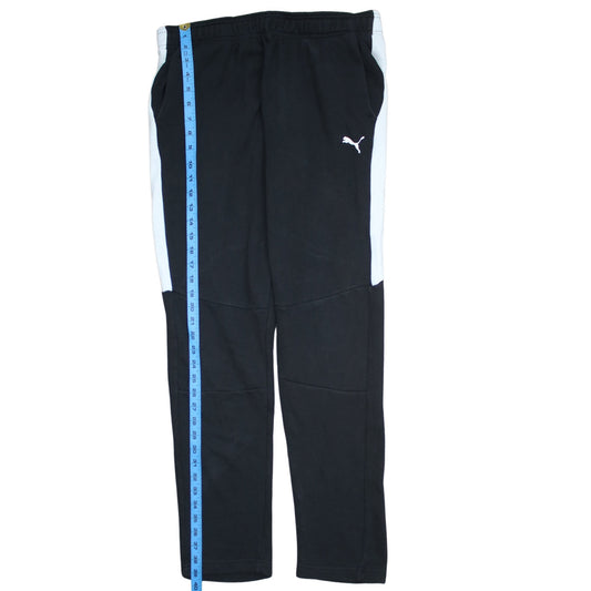 Mens UK Size M PUMA Regular Fit Jogger Black Trousers