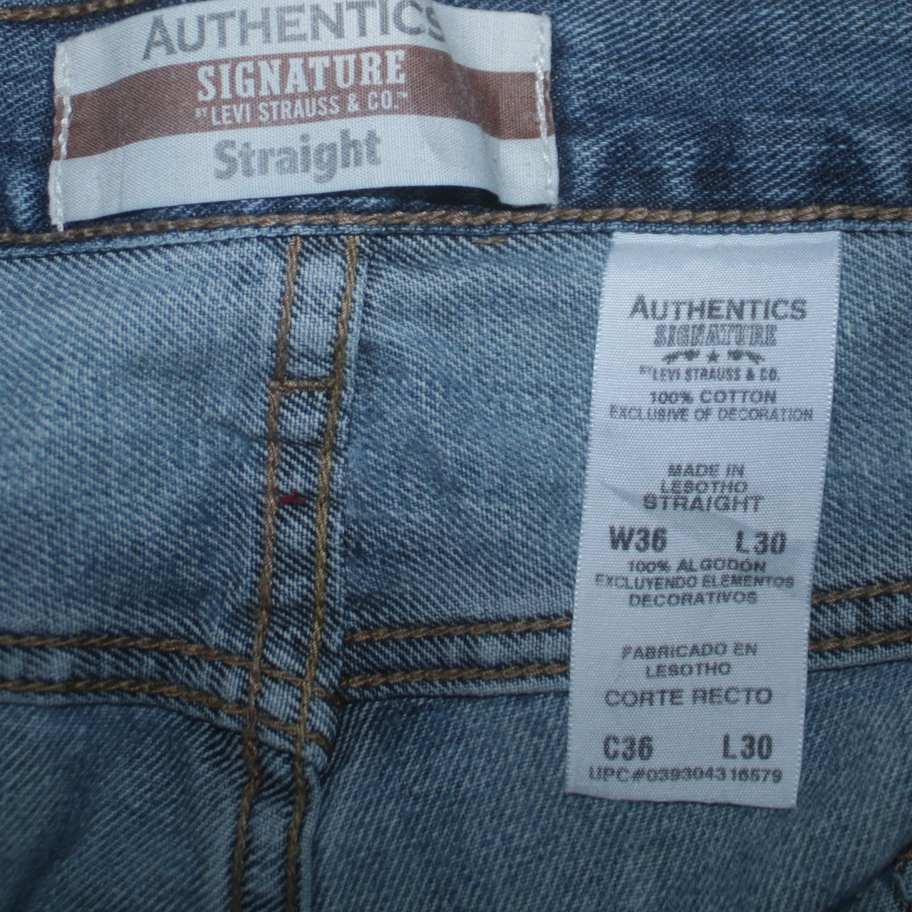 Mens UK Size L Levi Strauss & Co Regular Fit Straight Blue Jeans