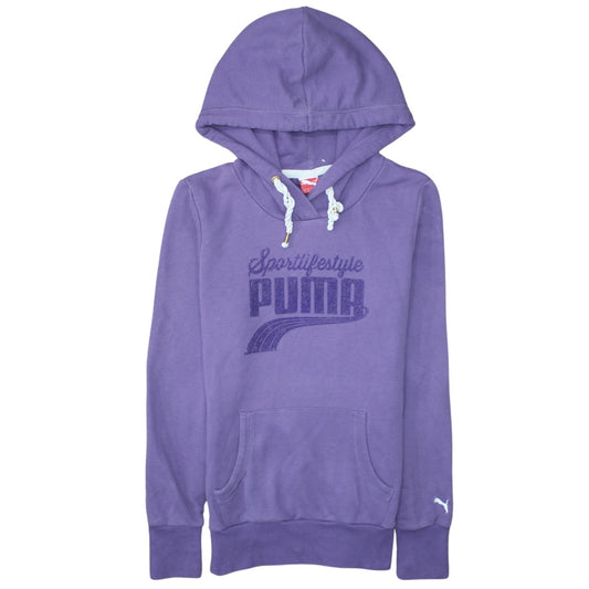 Womens UK Size 10 PUMA Purple Pullover Hoodie