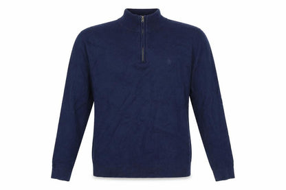 FatFace Men’s Blue 1/2 Zip Cotton Wool Jumper XL Regular Knit