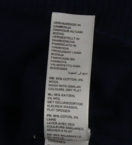 Mens UK Size XL Fat Face Blue 1/2 Zip Jumper