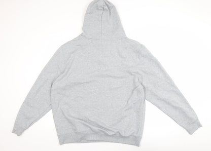 Mens UK Size 2XL Majestic Athletic Grey Pullover Hoodie