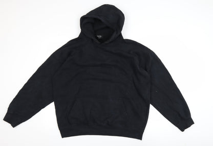 Mens UK Size M BoohooMAN Black Pullover Hoodie