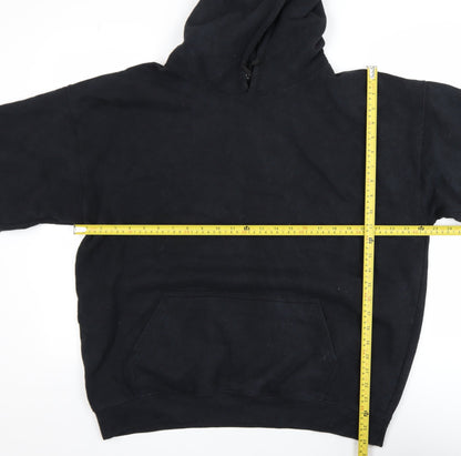 Mens UK Size M BoohooMAN Black Pullover Hoodie