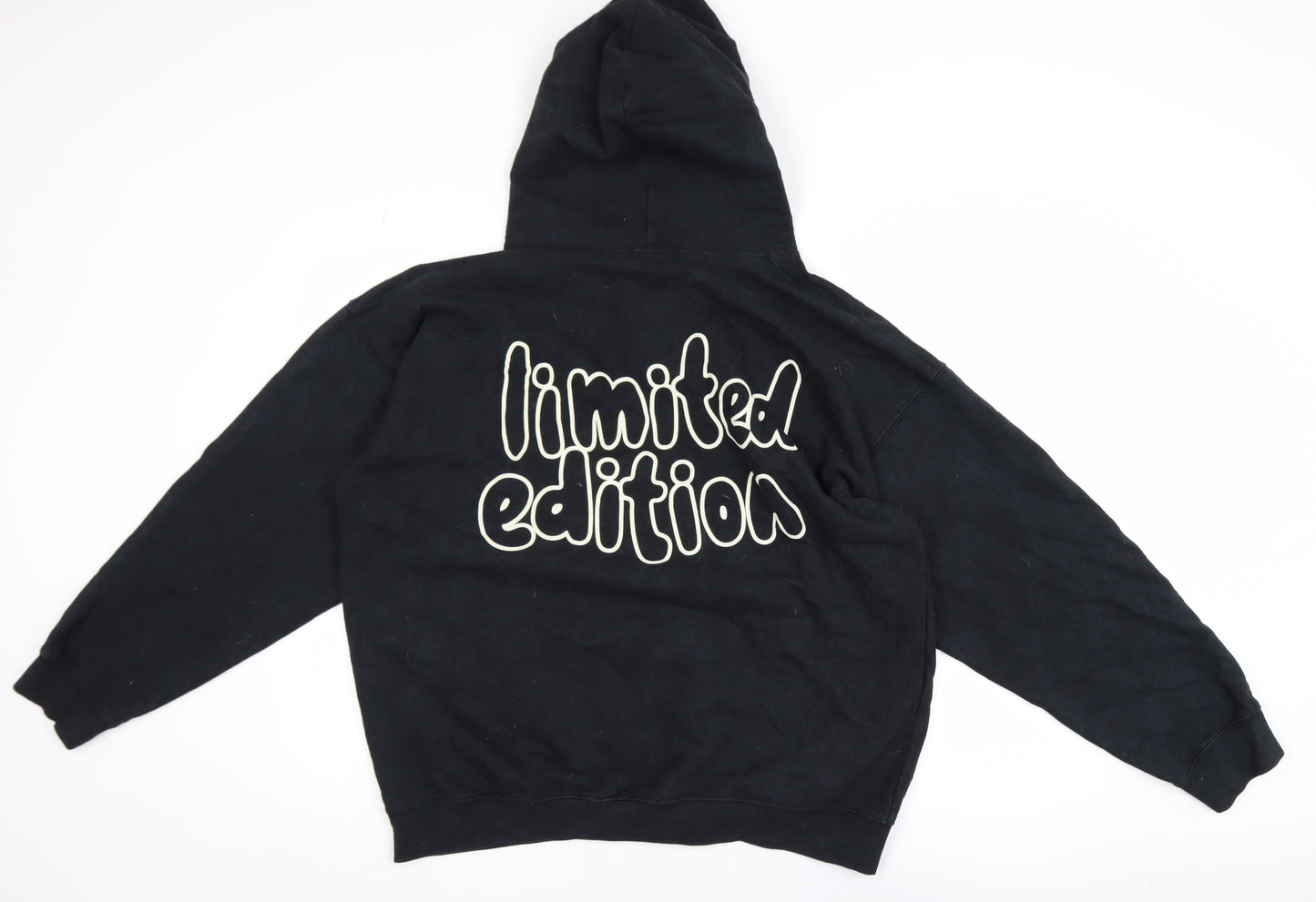 Mens UK Size M BoohooMAN Black Pullover Hoodie