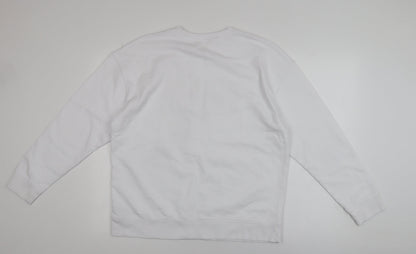 Womens UK Size L Marks and Spencer White Pullover Sweatshirt