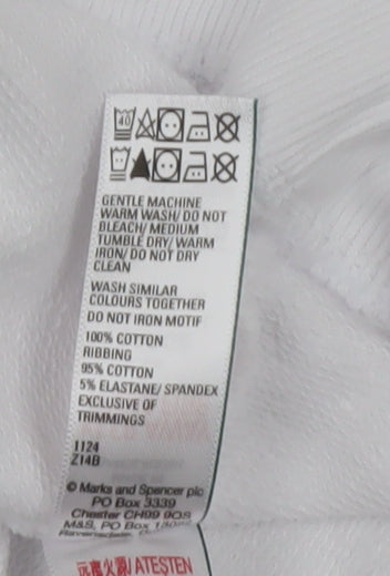 Womens UK Size L Marks and Spencer White Pullover Sweatshirt